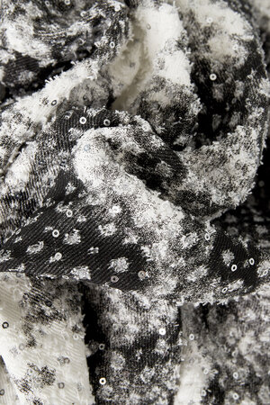 Manteau à taches à paillettes - noir et blanc - S h5 Image6